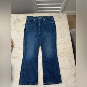 Loft Dark Wash The Kick Crop Jean